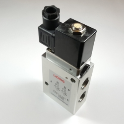 3 ways 2 positions 24VDC valve 1/2 NPT 3 ways 2 positions 24VDC valve 1/2 NPT, normly closed