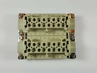 32 pins female insert 32 pins female insert, heavy duty connector 32 pins insert