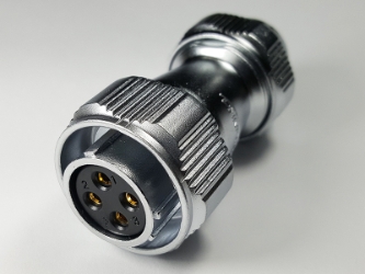 4 Pins waterproof quick-connect female circular connector plug YZ-20-J04PE-01-001, 4 Pins quick-connec female circular connector plug, 4 pins waterproof cable connector, 4 pins connector