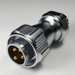 4 Pins waterproof quick-connect male circular connector plug YZ-20-C04PE-01-001, 4 Pins quick-connec male circular connector plug, 4 pins waterproof cable connector, 4 pins connector