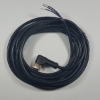 Angle plug M12 cable with locking nut, 5m Angle plug M12 4 pin cable with locking nut, QE12-N4F5, sensor cable, 4 wires cable, M12 cable