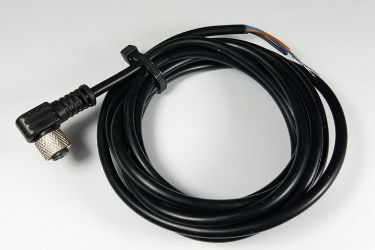 Angle plug M8 cable with locking nut, 2m Angle plug M8 3 pin cable with locking nut,  sensor cable, 3 wires cable, M8 cable