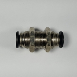 Bulkhead connector, 1/4" OD tube  Push-to-Connect, Bulkhead connectorr, best fittings, Straight Bulkhead connector 1/4,