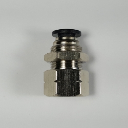 Bulkhead female connector, 1/4" OD tube, 1/8 NPT  Push-to-Connect, Bulkhead female connectorr, best fittings, Straight Bulkhead female connector 1/4 to 1/8 NPT,