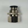 Bulkhead female connector, 3/8" OD tube, 1/4 NPT  Push-to-Connect, Bulkhead female connectorr, best fittings, Straight Bulkhead female connector 3/8 to 1/4 NPT,
