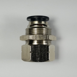 Bulkhead female connector, 3/8" OD tube, 1/4 NPT  Push-to-Connect, Bulkhead female connectorr, best fittings, Straight Bulkhead female connector 3/8 to 1/4 NPT,