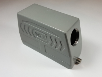 HD Hood for 24 pins insert with side cable entry HD Hood for 24 pins insert with side cable entry,