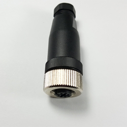 M12 Straight female connector QE12-N4F, M12 4 pin Straight female connector, m12 sensor cable connector