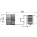 M12 straight metal female connector - EEC0225