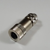 M12 straight metal female connector M12G-4AS, M12 4 pin straight metal female connector, m12 sensor cable connector