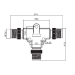 M12 tee male / female connector - EEC0229