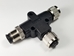 M12 tee male / female connector - EEC0229