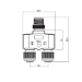M12 wye male / female connector - EEC0230