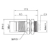 M8 front mount male bulkhead - EEC0231