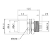 M8 front mount female bulkhead - EEC0232