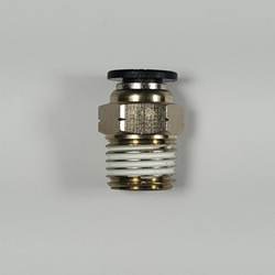 Male connector, 1/4" OD tube, 1/4 NPT thread Push-to-Connect, straight fitting, pneumatics, best fittings,