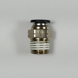 Male connector, 1/4" OD tube, 1/4 NPT thread Push-to-Connect, straight fitting, pneumatics, best fittings,