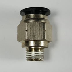 Male connector, 3/8" OD tube, 1/8 NPT thread Push-to-Connect, straight fitting, pneumatics, best fittings,