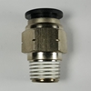 Male connector, 3/8" OD tube, 1/4 NPT thread Push-to-Connect, straight fitting, pneumatics, best fittings,