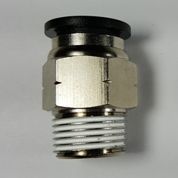 Male connector, 1/2" OD tube, 3/8 NPT thread Push-to-Connect, straight fitting, pneumatics, best fittings, Male connector 1/2-3/8NPT,