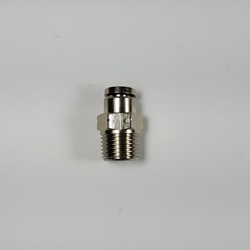 Male connector, 1/8" OD tube, 1/8 NPT thread Male connector 1/8-1/8NPT, nickel-plated brass fittings, nickel plated push to connect, brass pneumatic fittings, brass tube connectors,