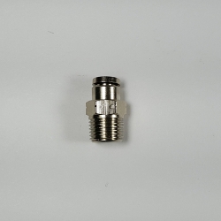 Male connector, 1/8" OD tube, 1/8 NPT thread Male connector 1/8-1/8NPT, nickel-plated brass fittings, nickel plated push to connect, brass pneumatic fittings, brass tube connectors,