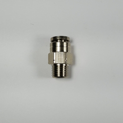 Male connector, 1/4" OD tube, 1/8 NPT thread Male connector 1/4-1/8NPT, nickel-plated brass fittings, nickel plated push to connect, brass pneumatic fittings, brass tube connectors,