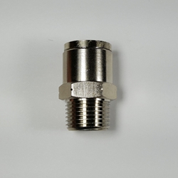 Male connector, 1/2" OD tube, 3/8 NPT thread Male connector 1/2-3/8NPT, nickel-plated brass fittings, nickel plated push to connect, brass pneumatic fittings, brass tube connectors,