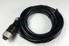 Straight plug M12 cable with locking nut, 4m Straight plug M12 3 pin cable with locking nut, sensor cable, 3 wires cable, M12 cable