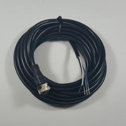 Straight plug M12 cable with locking nut, 5m Straight plug M12 4 pin cable with locking nut, QE12-N4F5, sensor cable, 4 wires cable, M12 cable