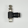 Swivel airflow control valve, 1/4" OD tube, 1/8 NPT thread Swivel airflow control valve 1/4-1/8NPT" tube, flow control valve, pneumatic fittings, push to connect speed control valve, 