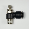 Swivel airflow control valve, 3/8" OD tube, 1/4 NPT thread Swivel airflow control valve 3/8-1/4NPT tube, flow control valve, pneumatic fittings, push to connect speed control valve, 
