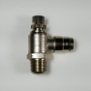 Swivel airflow control valve, 1/4" OD tube, 1/4 NPT thread nickel plated brass swivel airflow control valve 1/4-1/4NPT tube, flow control valve, pneumatic fittings, push to connect speed control valve, brass fittings, nickel plated airflow control, 