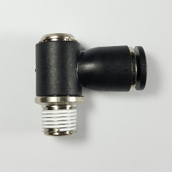 Swivel male banjo elbow, 1/4" OD tube, 1/8 NPT thread Push-to-Connect, Swivel banjo elbow fitting, pneumatics, best fittings, Swivel banjo elbow 1/4-1/8NPT,