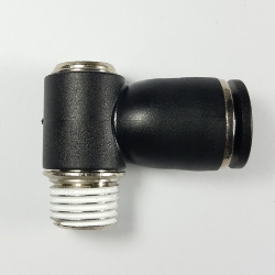 Swivel male banjo elbow, 3/8" OD tube, 1/4 NPT thread Push-to-Connect, Swivel banjo elbow fitting, pneumatics, best fittings, Swivel banjo elbow 3/8-1/4NPT,