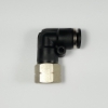 Swivel female elbow, 1/4" OD tube, 1/8 NPT thread Push-to-Connect, straight fitting, pneumatics, best fittings, swivel female elbow 1/4-1/8NPT