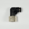 Swivel female elbow, 1/4" OD tube, 1/4 NPT thread Push-to-Connect, straight fitting, pneumatics, best fittings, swivel female elbow 1/4-1/4NPT
