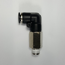 Swivel long male elbow, 1/4" OD tube, 1/4 NPT thread Push-to-Connect, straight fitting, pneumatics, best fittings, swivel long male elbow 1/4-1/4NPT,