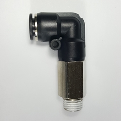 Swivel long male elbow, 3/8" OD tube, 1/4 NPT thread Push-to-Connect, straight fitting, pneumatics, best fittings, swivel long male elbow 1/4-1/4NPT,