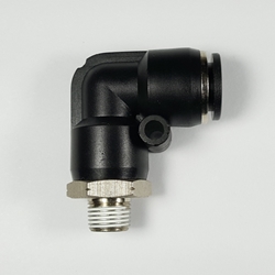 Swivel male elbow, 3/8" OD tube, 1/8 NPT thread Push-to-Connect, straight fitting, pneumatics, best fittings, swivel male elbow 3/8-1/8NPT,