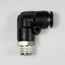 Swivel male elbow, 3/8" OD tube, 1/4 NPT thread Push-to-Connect, straight fitting, pneumatics, best fittings, swivel male elbow 3/8-1/4NPT