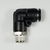 Swivel male elbow, 3/8" OD tube, 3/8 NPT thread  Push-to-Connect, straight fitting, pneumatics, best fittings, swivel male elbow 3/8-1/4NPT