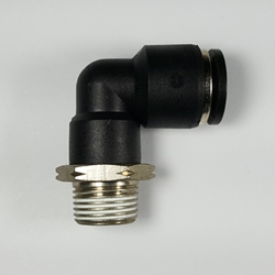 Swivel male elbow, 1/2" OD tube, 3/8 NPT thread Push-to-Connect, straight fitting, pneumatics, best fittings, swivel male elbow 1/2-3/8NPT