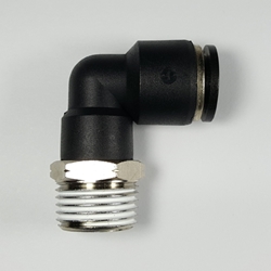 Swivel male elbow, 1/2" OD tube, 1/2 NPT thread Push-to-Connect, straight fitting, pneumatics, best fittings, swivel male elbow 1/2-1/2NPT
