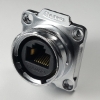 RJ 45 waterproof industrial socket DH-24-USB3.0-S01, Industrial RJ 45 receptacle, RJ 45 metal receptacle, industrial RJ 45 connection, industrial rj45 socket,
