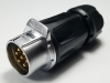 7 Pins waterproof latching male circular connection plug LP-20-C07PP-01-001, 7 Pins latching male circular connection plug, 7 pins waterproof cable connector, 7 pins industrial connector