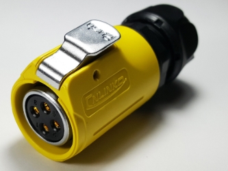 4 Pins waterproof latching female circular plug LP-20-J04PE-01-001, 4 Pins latching female circular connector plug, 4 pins waterproof cable connector, 4 pins industrial connector