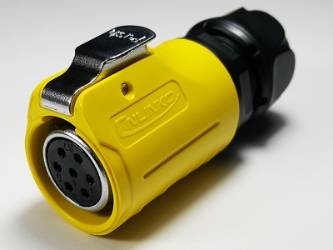 7 Pins waterproof latching female circular plug LP-20-J07PE-01-001, 7 Pins latching female circular connector plug, 7 pins waterproof cable connector, 7 pins industrial connector