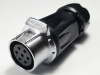 7 Pins waterproof latching female circular connection plug LP-20-J07PP-01-001, 7 Pins latching female circular connection plug, 7 pins waterproof cable connector, 7 pins industrial connector