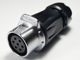7 Pins waterproof latching female circular connection plug LP-20-J07PP-01-001, 7 Pins latching female circular connection plug, 7 pins waterproof cable connector, 7 pins industrial connector